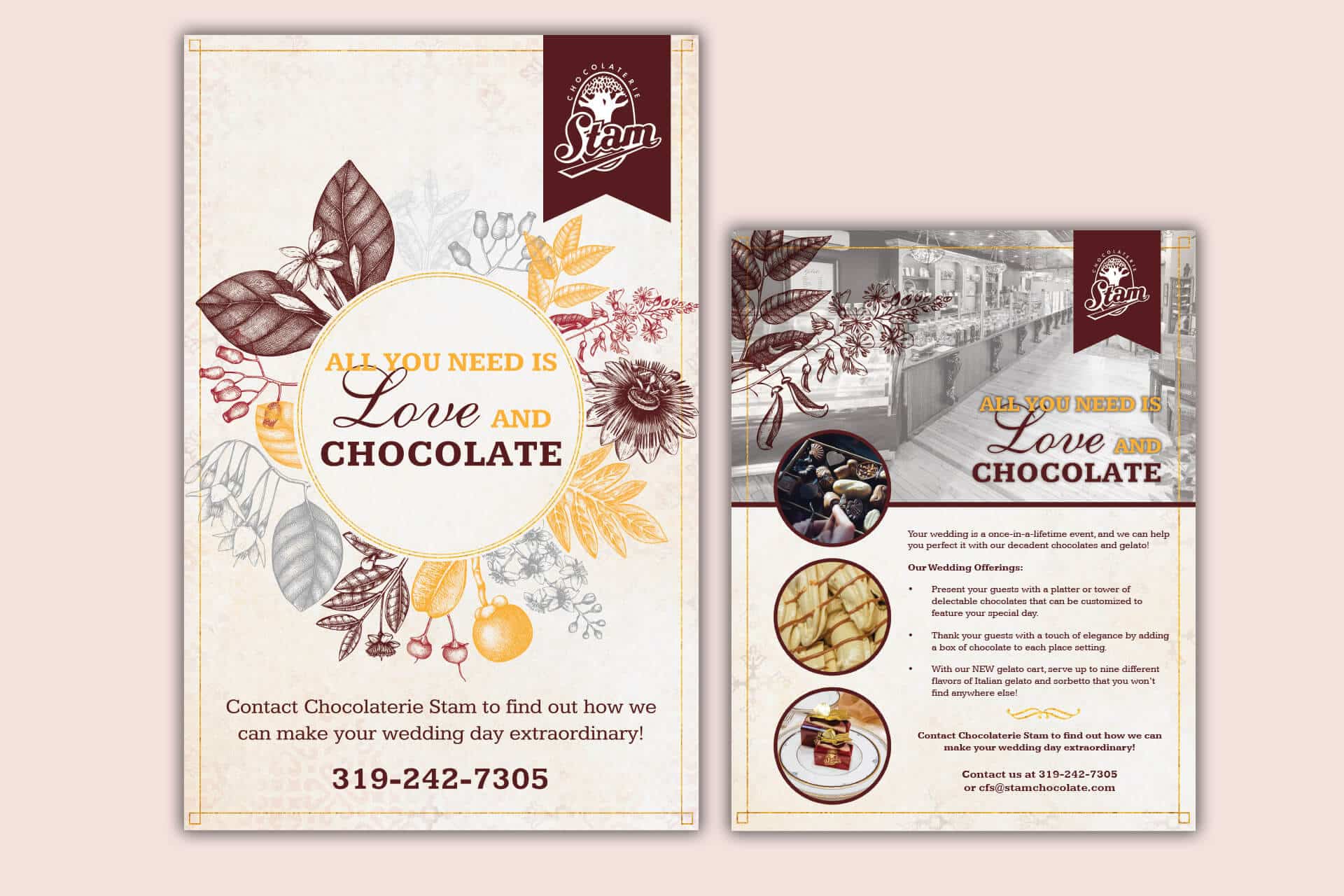 Chocolaterie Stam Wedding Poster and Flyer