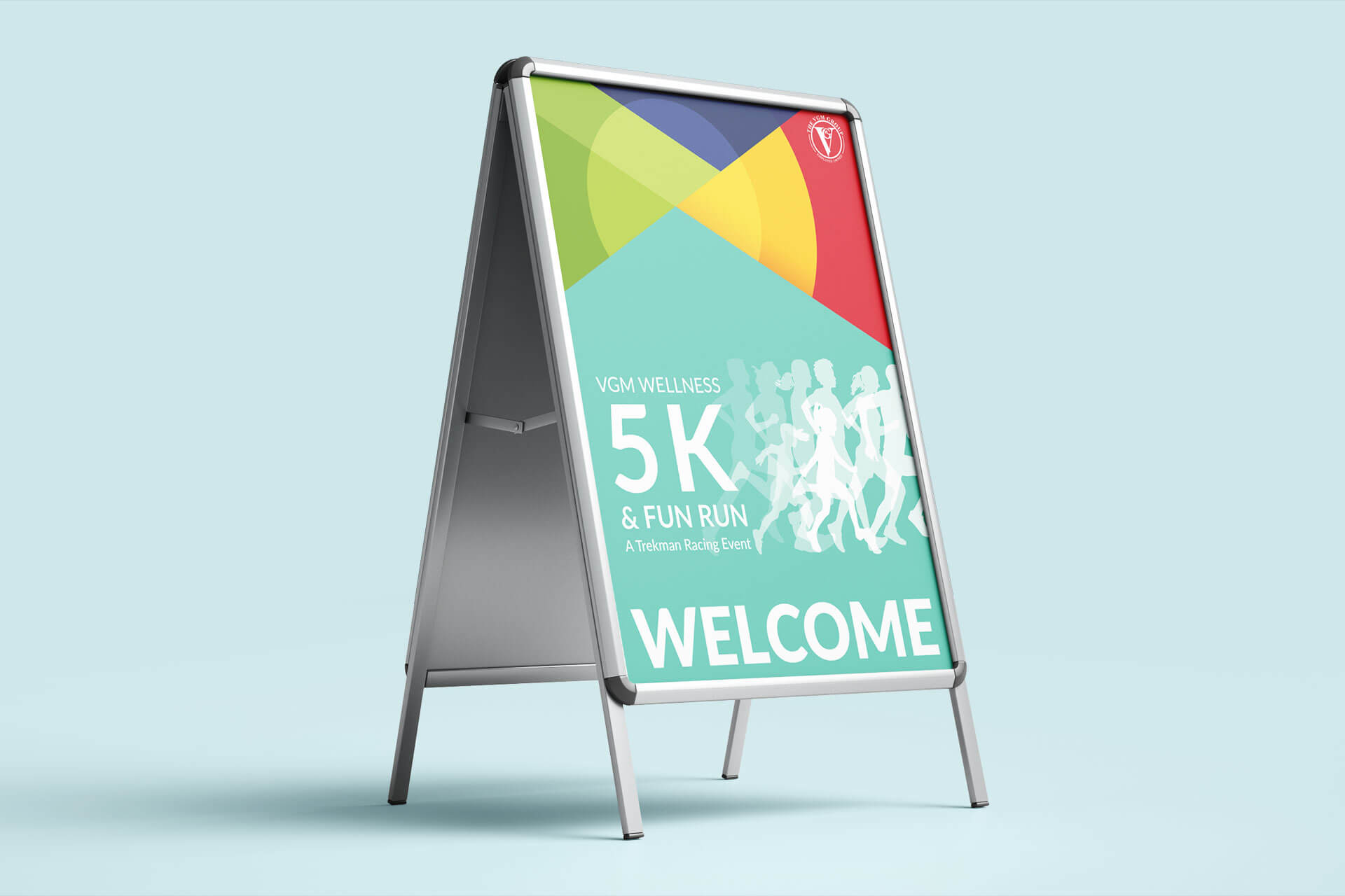 5K Welcome Sign in A-Stand